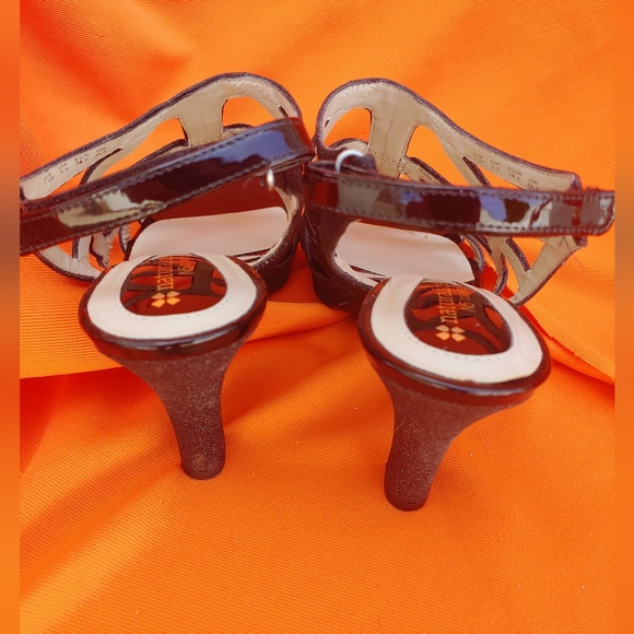 Party Ready 🥳 Naturalizer Danya Black Glitter Platform Sandals Chunky Heel 7.5 - Picture 6 of 9